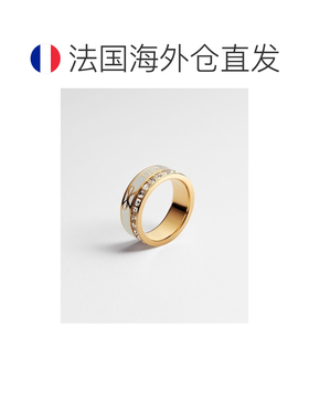 自营欧洲直邮Dior迪奥 Night Code 女士金色/拿铁色水晶漆面戒指