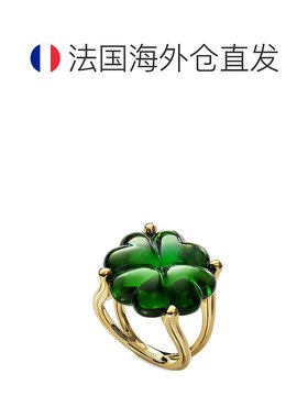 自营欧洲直邮BACCARAT/巴卡拉TREFLE四叶草系列绿色水晶镶嵌镀金