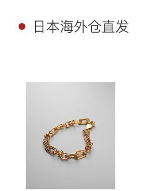 1h可退 日本直邮COCOSHNIK 女士 银质 双链条设计 黄金涂层手链 7