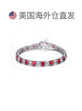 自营geneviveSterling Silver White Gold Plated with Colored C