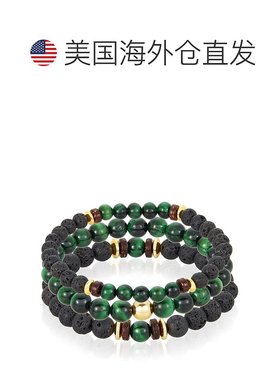 自营 Crucible Los Angeles 3 件装绿色虎眼石、熔岩、木材和金色