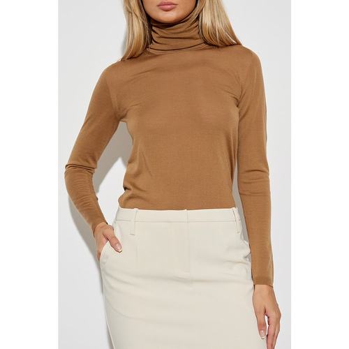 MAX MARA 女士针织毛衣 1366144206002 CO 棕色 高领毛衣 - 图0