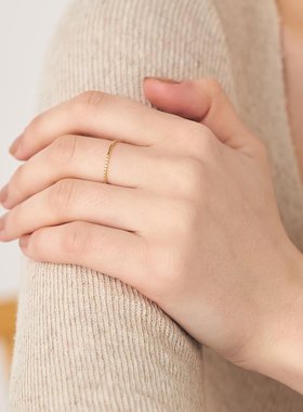 ete K10黄金威尼斯链戒指女士款 710999