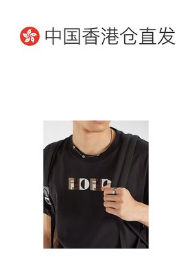 香港直邮FENDI 男士项链 7AK006B08F0SAZ AW2025 银色 FF方形项链