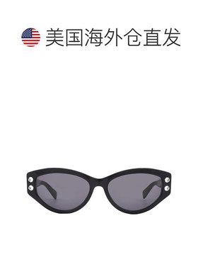 自营Moschino Grey Cat Eye Ladies Sunglasses MOS109/S 0807/IR