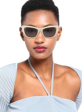 1h可退 潮奢 MaxMara 麦斯玛拉 女士 太阳眼镜 white白色 舒适时