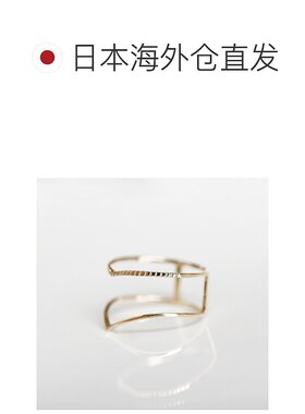 1h可退 日本直邮cui-cui K10YG黄金指环 戒指 V型设计 可叠戴 755