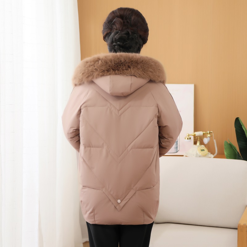 中老年羽絨服女冬季新款加厚保暖白鴨絨寬松大碼百搭媽媽裝外套潮_策域旗艦店_女裝_女士精品