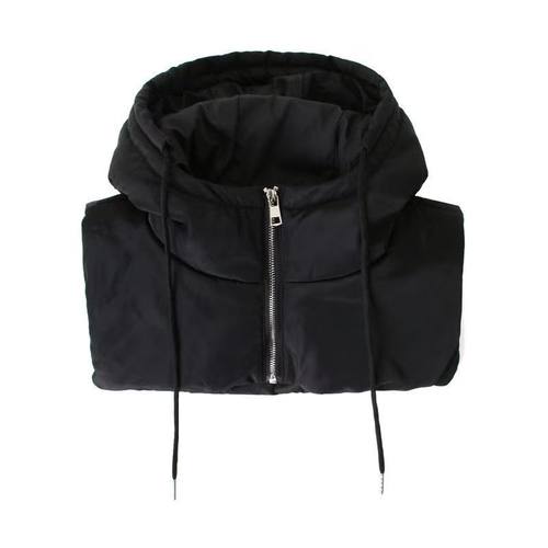 帽子大衣假领羽绒时尚加厚保暖骑行防风男女户外同款防寒包头 - 图0