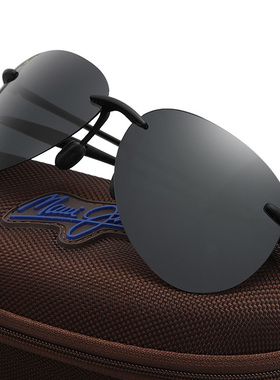 MUAIJIM偏光椭圆男女无框蛤蟆镜