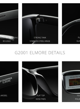 VONZIPPER偏光方形运动男女眼镜