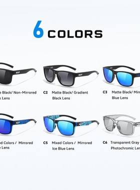 KDEAM偏光方形男路亚海钓太阳镜