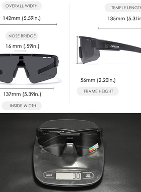 KDEAM偏光方形运动男女太阳眼镜