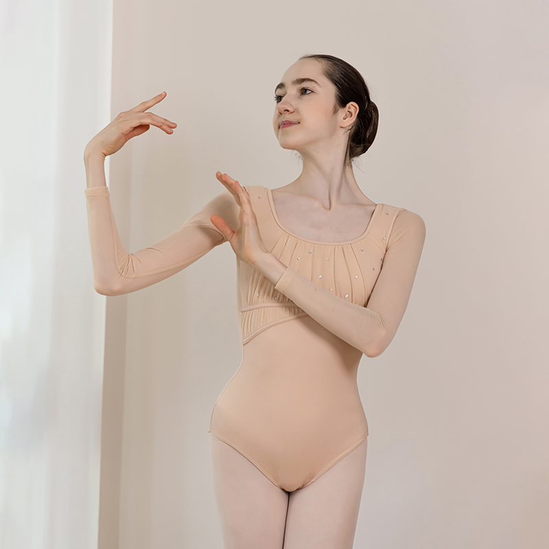 danzbaby芭蕾舞练功服成人女舞蹈服空中瑜伽连体服教师形体服B178-图0