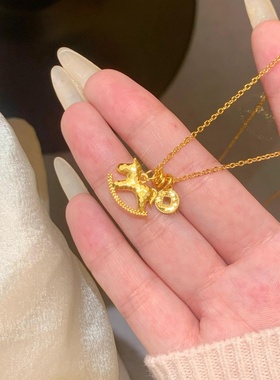 kcooou原创「暴富小马」项链银