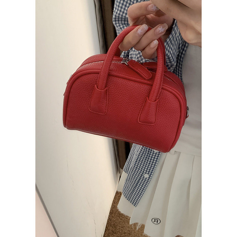 韩国手提保龄球包包女2025新款潮夏季新款荔枝纹贝壳包百搭斜挎包,淘宝优惠券,粉丝福利购,淘宝优惠卷