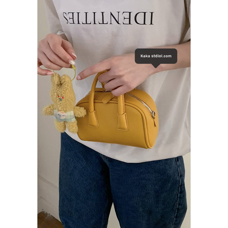 韩国手提保龄球包包女2025新款潮夏季新款荔枝纹贝壳包百搭斜挎包,淘宝优惠券,粉丝福利购,淘宝优惠卷