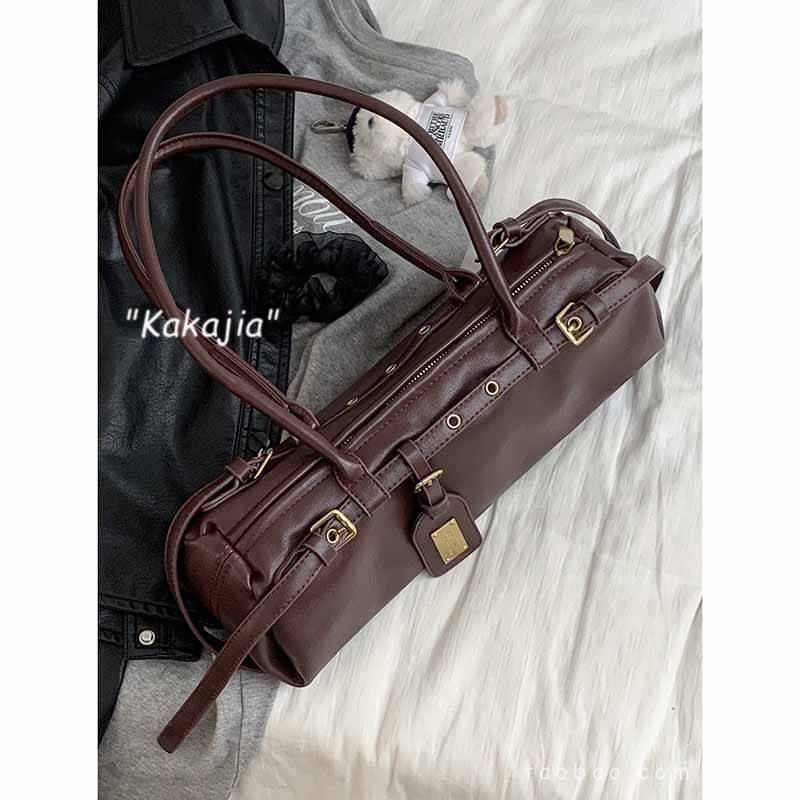 中古腋下包包女秋季2024新款潮韩国小众保龄球包大容量单肩通勤包,淘宝优惠券,粉丝福利购,淘宝优惠卷