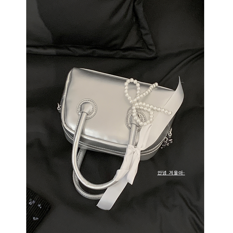 韩国手提保龄球包包女式2025新款潮时尚贝壳包百搭斜挎包小方包,淘宝优惠券,粉丝福利购,淘宝优惠卷