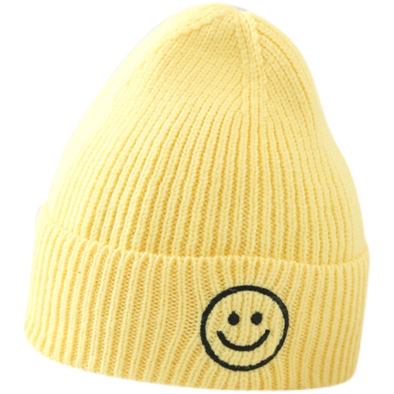 儿童帽子秋冬季保暖毛线帽糖果色男女宝宝套头帽笑脸针织瓜皮帽潮,淘宝优惠券,粉丝福利购,淘宝优惠卷