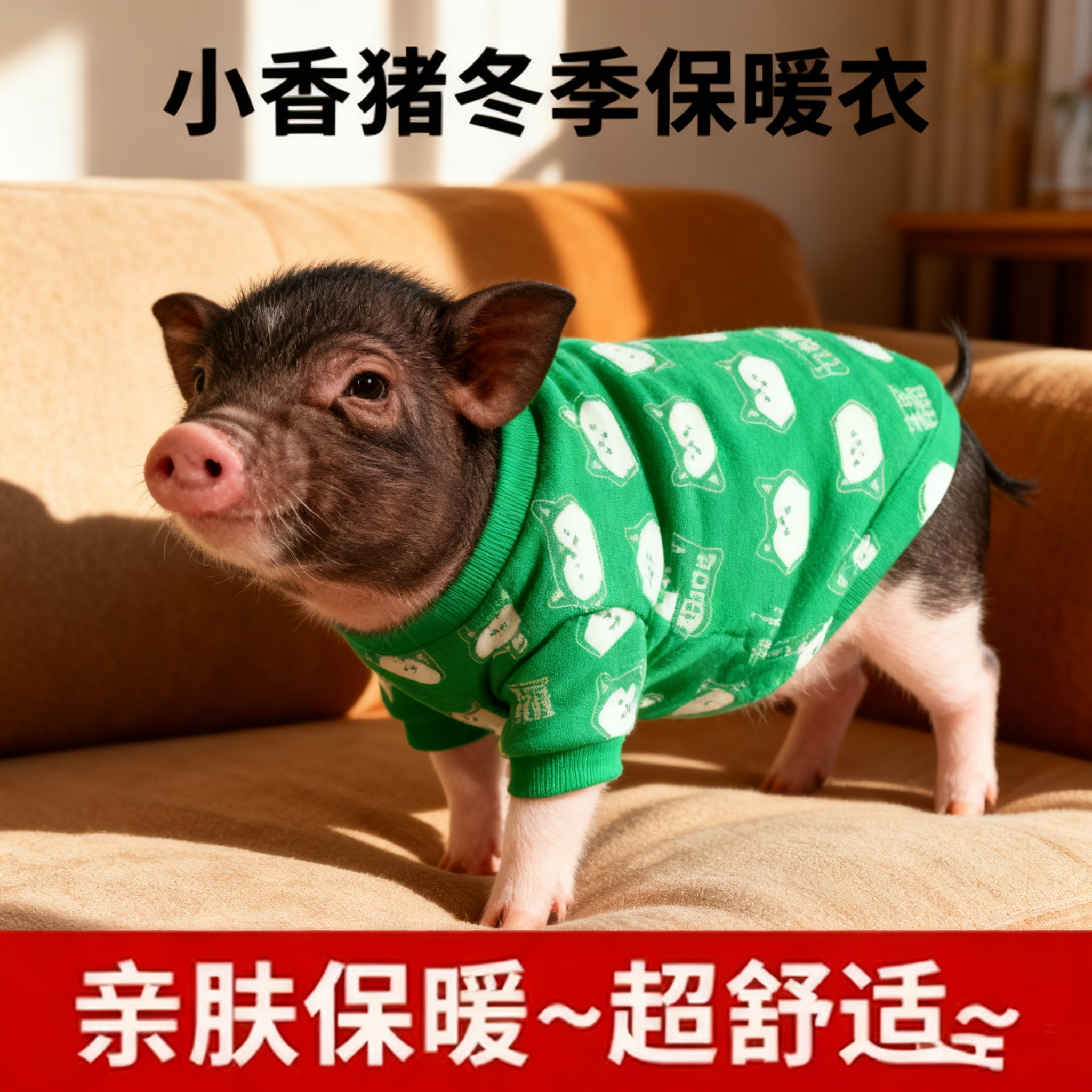小香猪宠物秋冬保暖衣服宠物猪两脚舒暖绒可爱服饰外出过冬保暖衣,淘宝优惠券,粉丝福利购,淘宝优惠卷