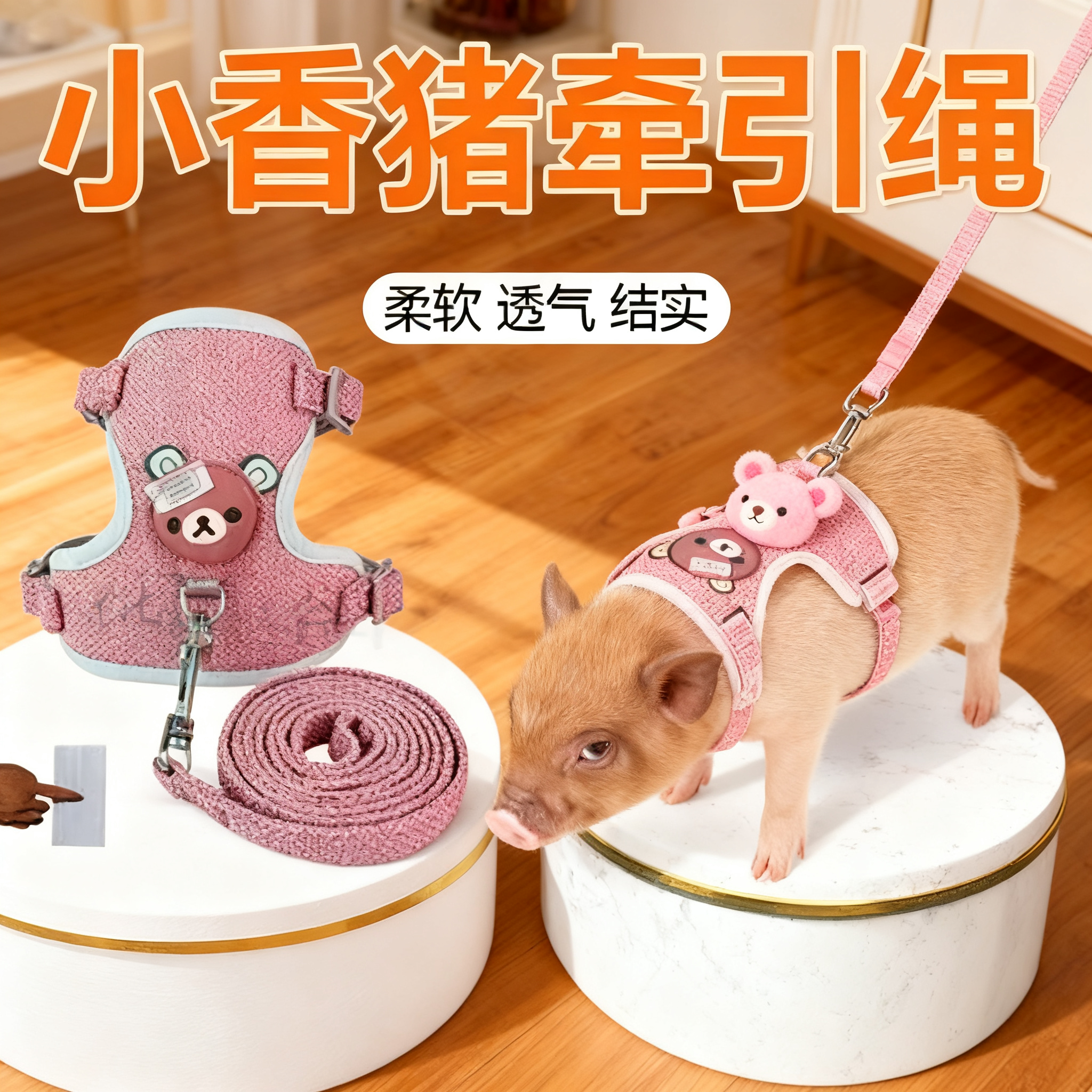 小香猪牵引绳专用溜宠物猪牵引绳遛泰国养小香猪的绳子生活用品,淘宝优惠券,粉丝福利购,淘宝优惠卷