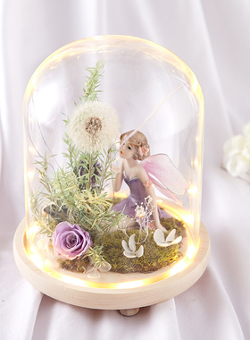 创意摆件干花束送情人圣诞节礼物