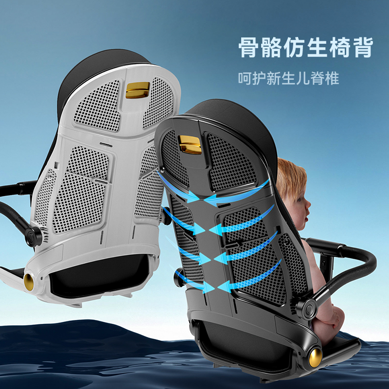 playkids普洛可双向可坐可躺婴儿车可折叠手推高景观遛娃神器X6-4