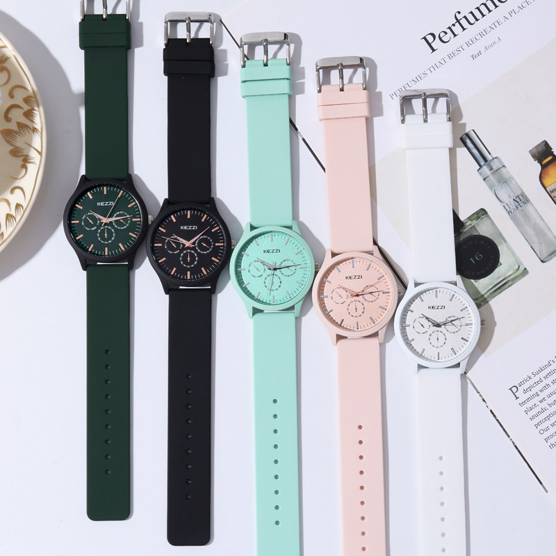 kezzi2022新款运动大表盘圆形女表 珂紫国产腕表