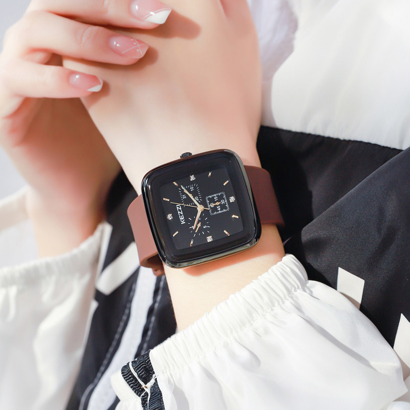 kezzi运动方盘男女休闲防水手表 珂紫国产腕表