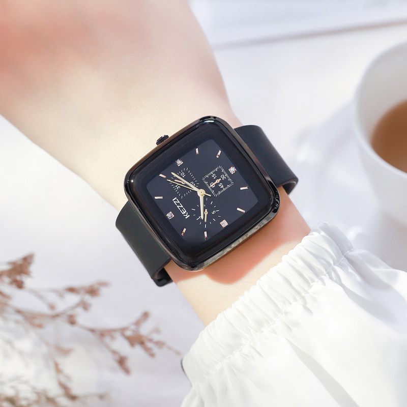 kezzi运动方盘男女休闲防水手表 珂紫国产腕表