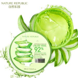 NatureRepublic自然乐园芦荟胶补水晒后修复舒缓保湿面霜三罐装