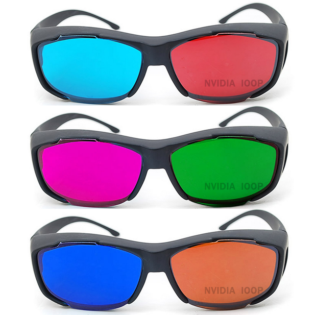NVIDIA暴风影音左右红蓝眼镜3d眼镜3d立体眼镜电脑专用电视3D眼睛-图0