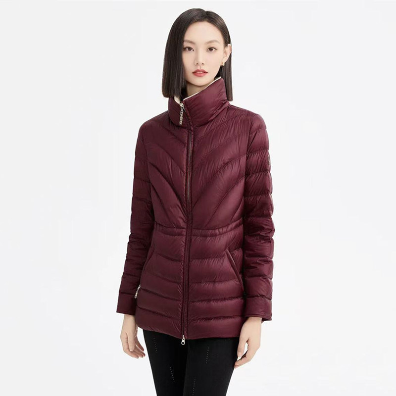 娜家商场同款女装2025冬季新款时尚立领收腰显瘦保暖羽绒服外套女