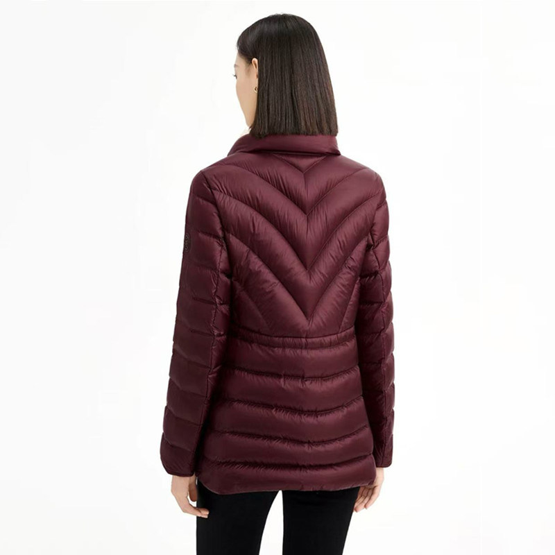 娜家商场同款女装2025冬季新款时尚立领收腰显瘦保暖羽绒服外套女