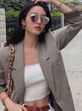 铜镀金圆形链女轻奢百搭项链