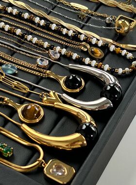 镀金钛钢女不掉色项链