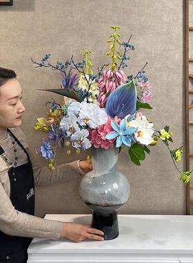 仿真花艺复古油画风轻奢装饰花