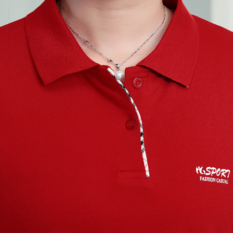 妈妈装纯棉t恤定制棉polo衫女上衣 歌桐T恤