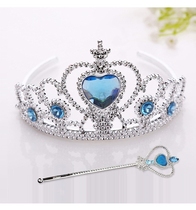 New Ice Chic Edge Crown Magic Wand Child Love Princess Isa Princess Accessories Girls Perform Wig Necklace Hand Tide