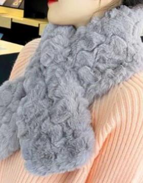 Women’s Cozy Plush Scarf - Solid Color Soft Polyester Knit