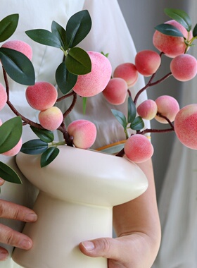 优森活工艺品桃子仿真花假水蜜桃