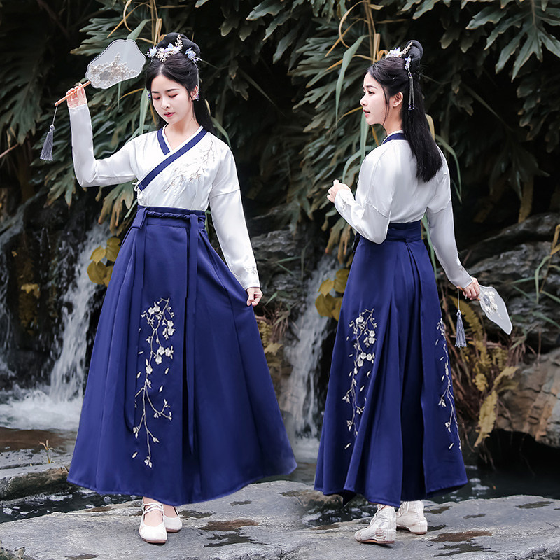 中国风古装改良齐腰春夏季新款汉服 季莲娜民族服装/舞台装