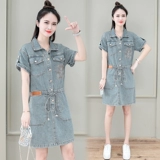 Джинсовая юбка, платье, корсет для отдыха, тонкая летняя мини-юбка, 2021 года, европейский стиль