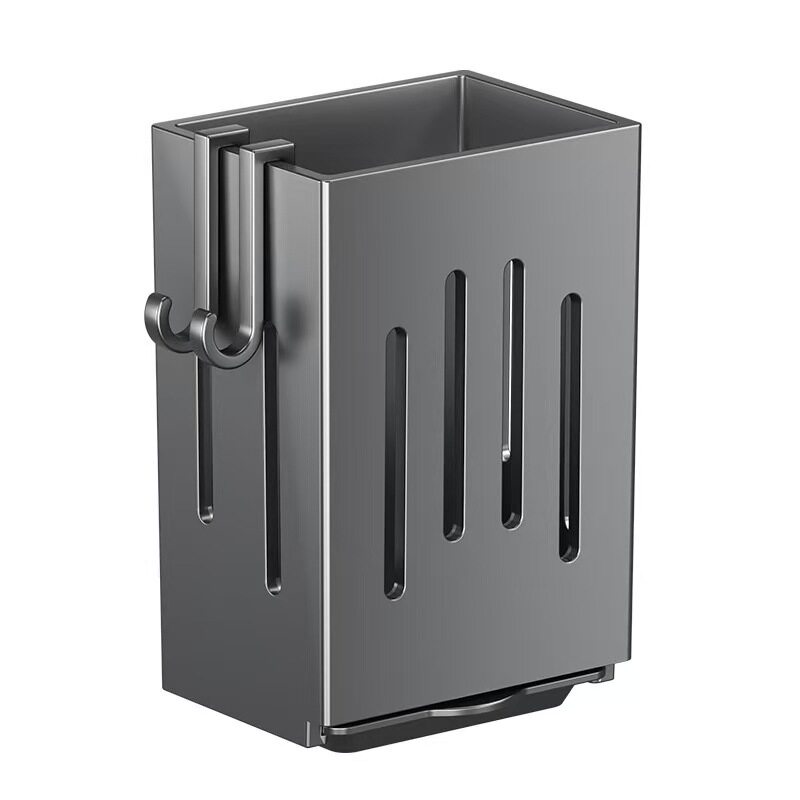 Kitchen wall-mounted chopsticks, knife and spoon storage cage