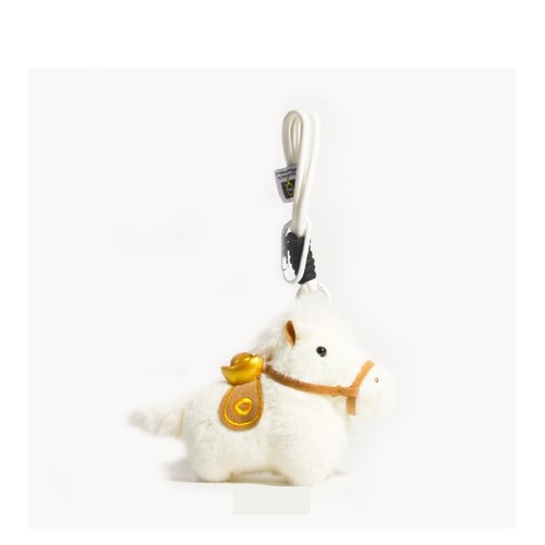 马上有钱元宝小马包包挂件毛绒玩偶钥匙扣书包挂饰吉祥物新年礼物 - 图0