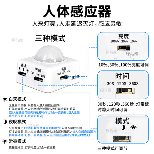 USB接口感应cob灯带可调亮度光感床底鞋衣柜入户玄关充电人体感应 - 图0