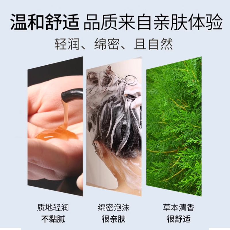 霸王洗发水控油蓬松何首乌黑芝麻洗发露固发去黄洗发液防脱洗头膏