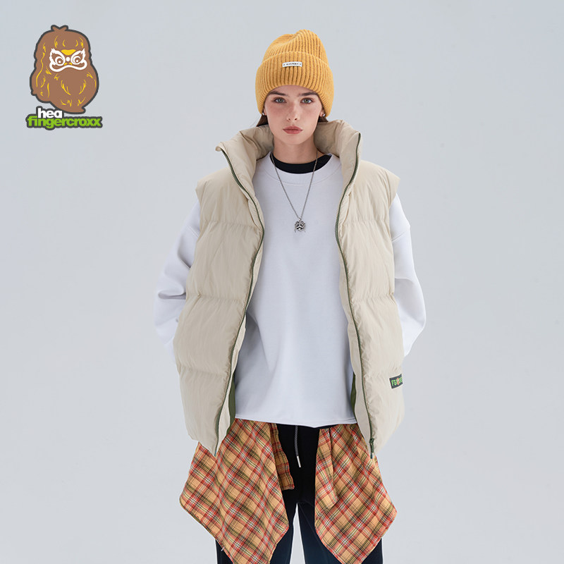 HEA x i.t fingercroxx国潮醒狮棉服背心马甲男外穿保暖情侣外套,淘宝优惠券,粉丝福利购,淘宝优惠卷