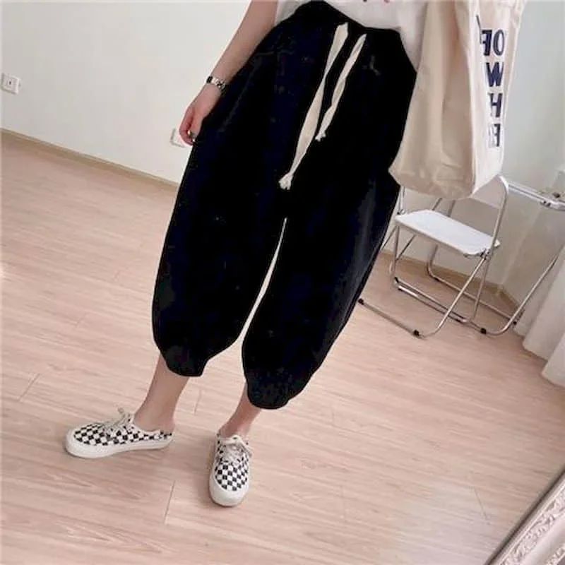 Casual Women's Pants Sporty Sweatpants Korean Fashion Leggin - 图2